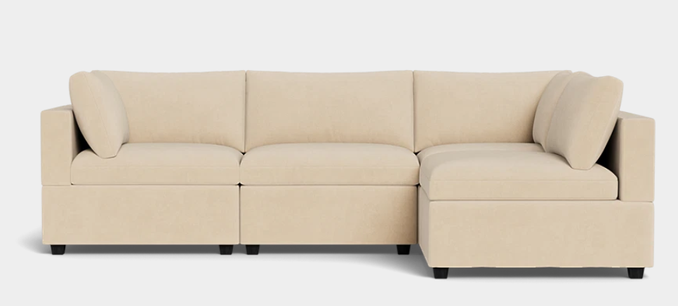 3197452 Kova Box Cushion L-Shape: Pearl Grey Performance Linen