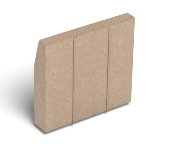 HM1082 Deep Angled Side Cover: Taupe Combed Chenille