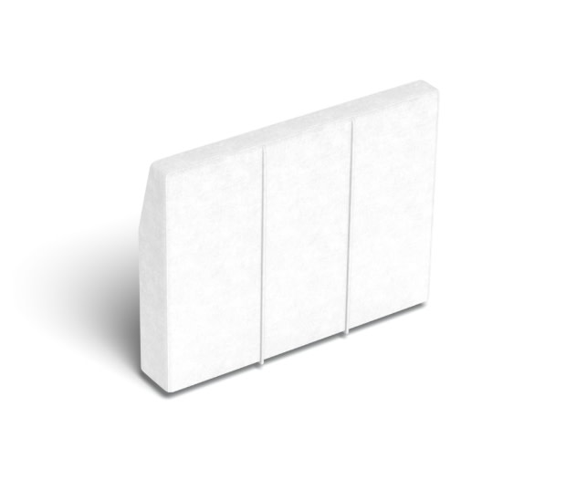 HM2083 Sky grey corded velvet standard angled Side cover