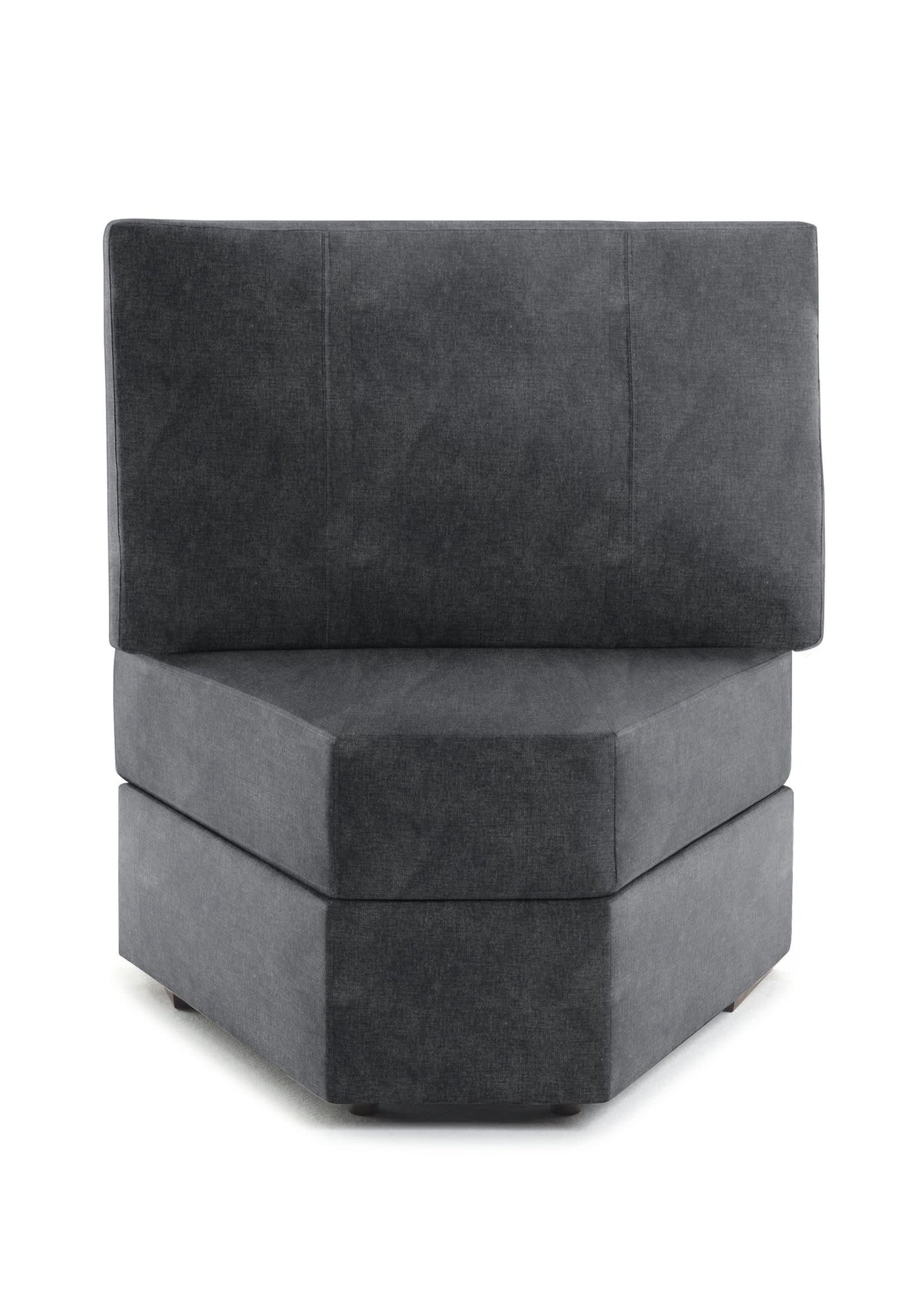 HW1406 Wedge Seat Cover Set: Charcoal Grey Corded Velvet