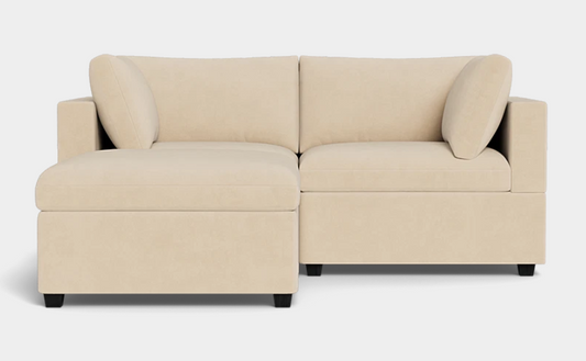 3231300 Kova Box Cushion Sofa 86" + Ottoman: Rust Performance Velvet