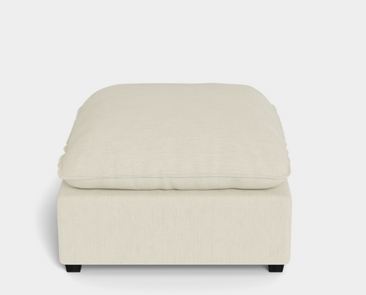 3243321 Kova Box Cushion Ottoman: Pearl Grey Performancce Linen
