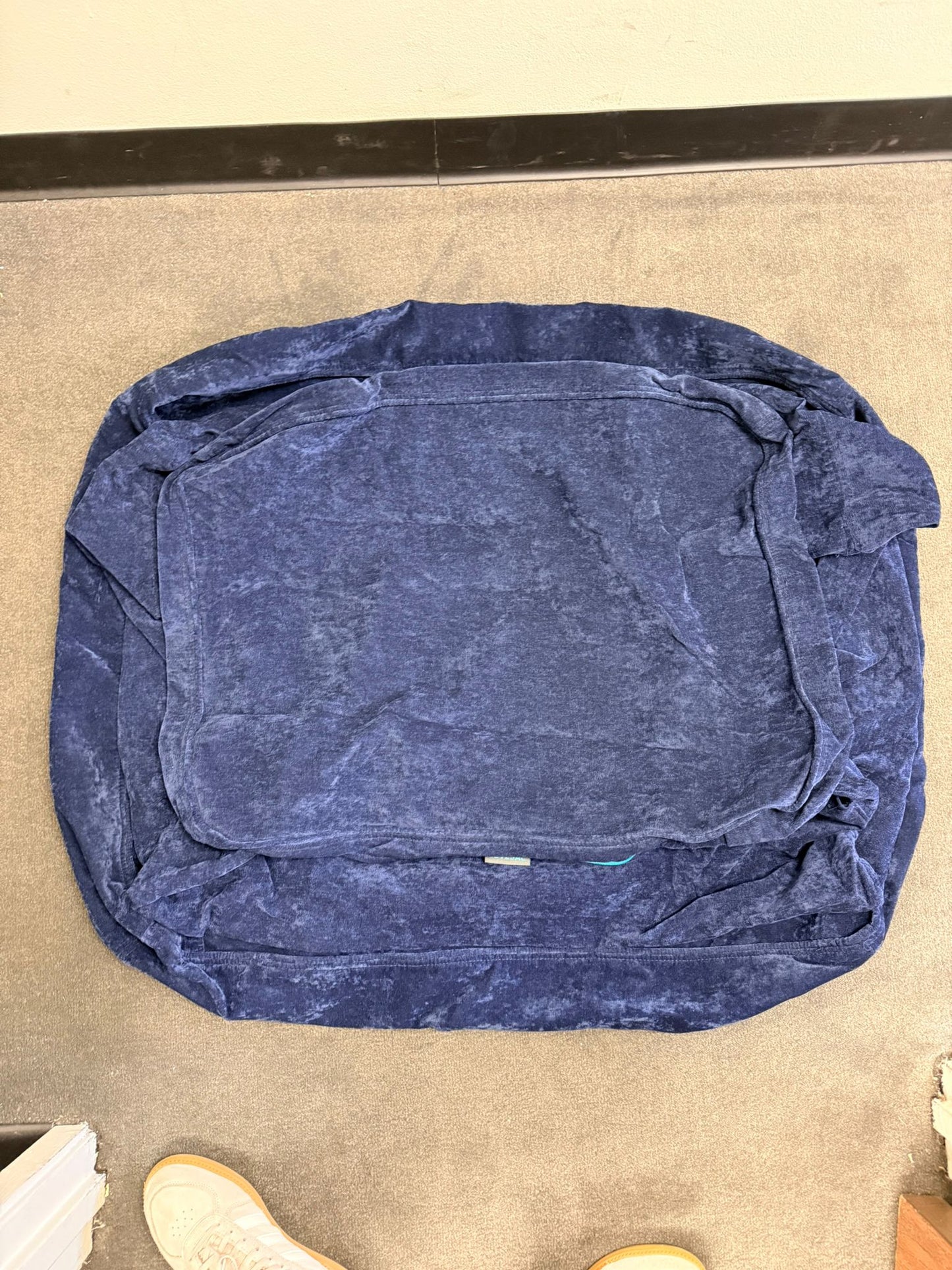 HJ0139 Deep Seat Cover Set: Sapphire Navy Corded Velvet