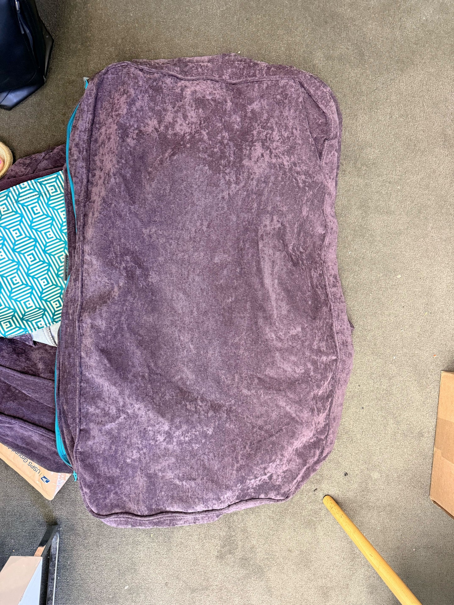 HP7851 Back Pillow Cover: Amethyst Corded Velvet