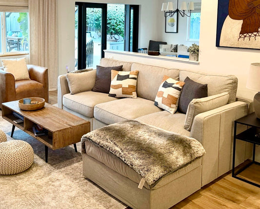LoveSac Beachwood Rained Chenille Standard Sectional