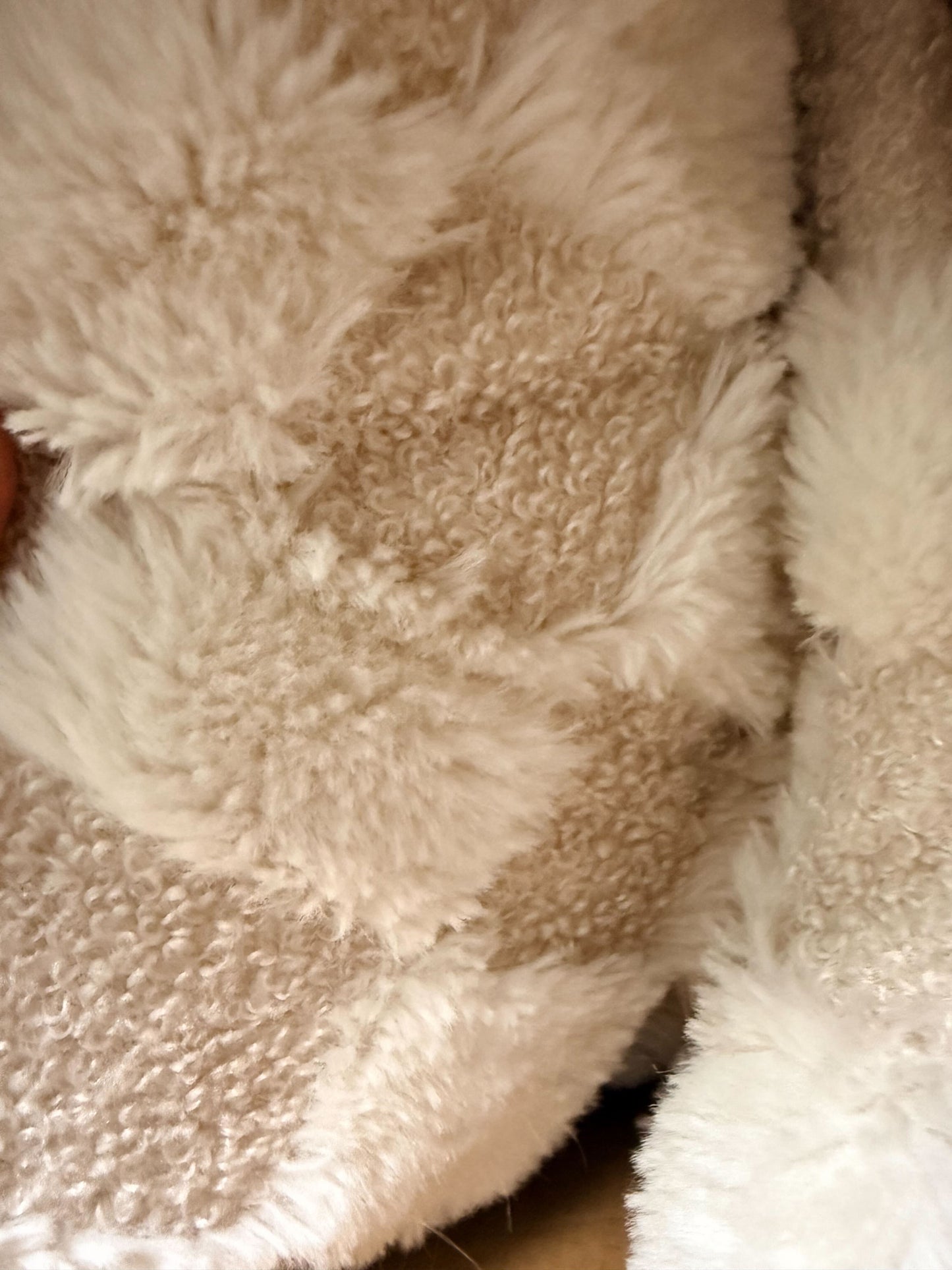 Footsac Taupe Checkered Chenille