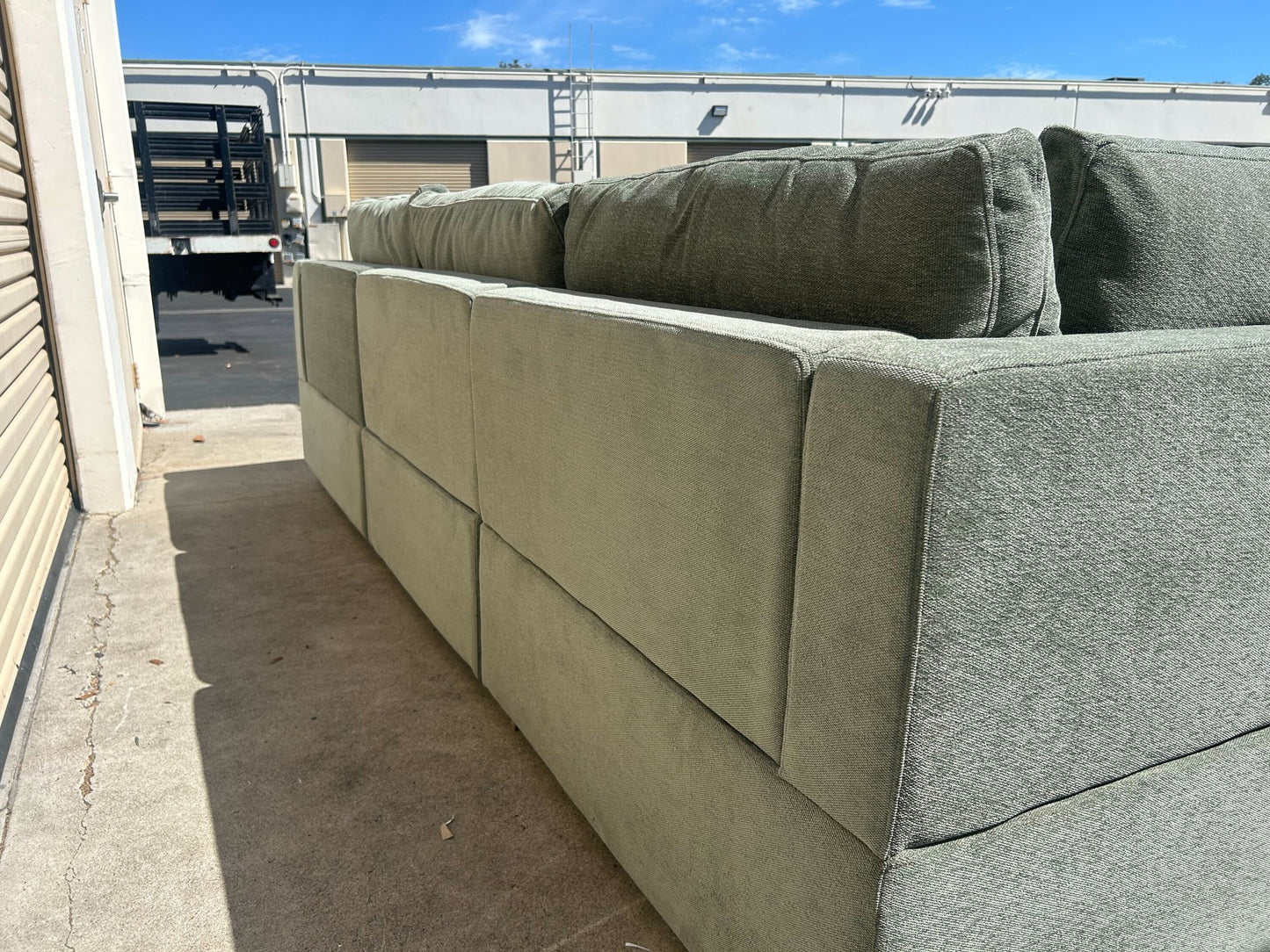 Albany Park Kova Box Cushion Sofa 122" Ottoman