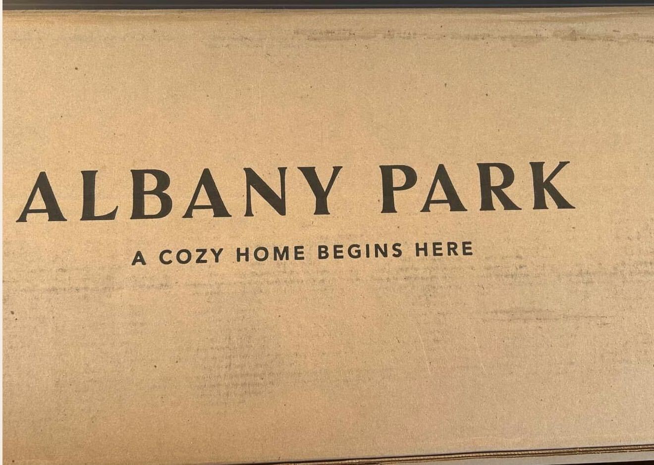 Albany Park Kova Box Cussjoin Sofa 86" + Ottoman