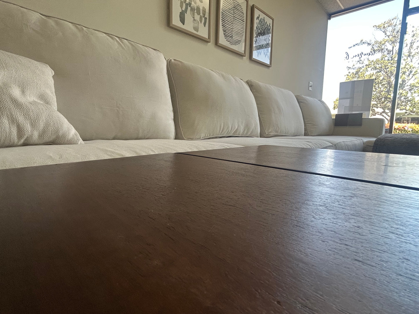 Coastal White Brushed Weave Sectional
