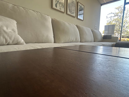 Coastal White Brushed Weave Sectional