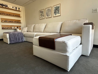 Coastal White Brushed Weave Sectional