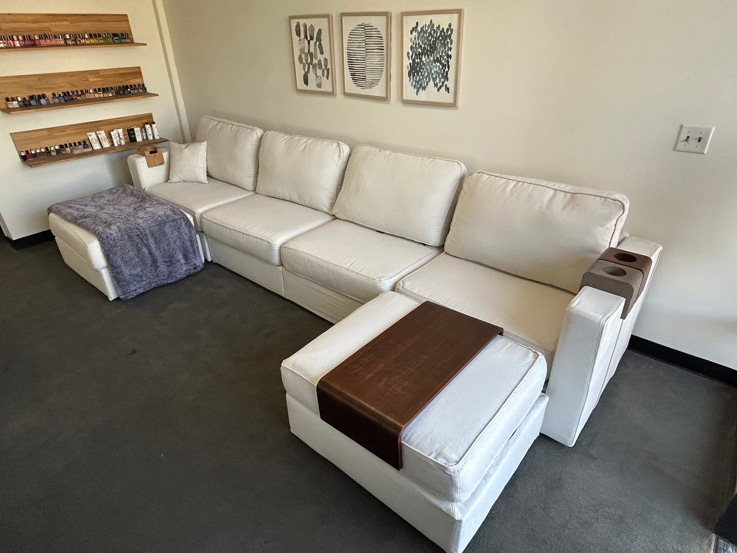 Coastal White Brushed Weave Sectional