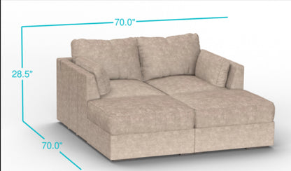 LoveSac Beachwood Rained Chenille Standard Sectional