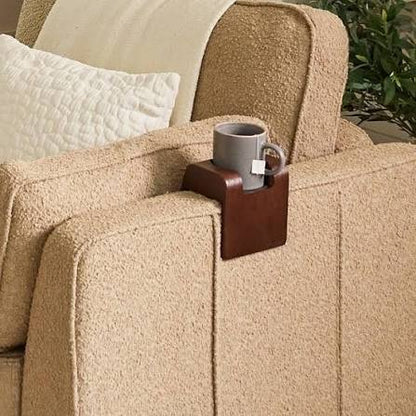 EA5058 Sactionals Angled Side Drink Holder: Dark Walnut