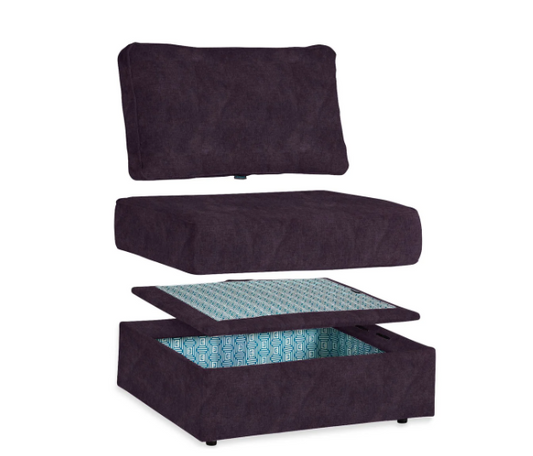 HG2053	Storage Seat Cover Set: Amethyst Corded Velvet