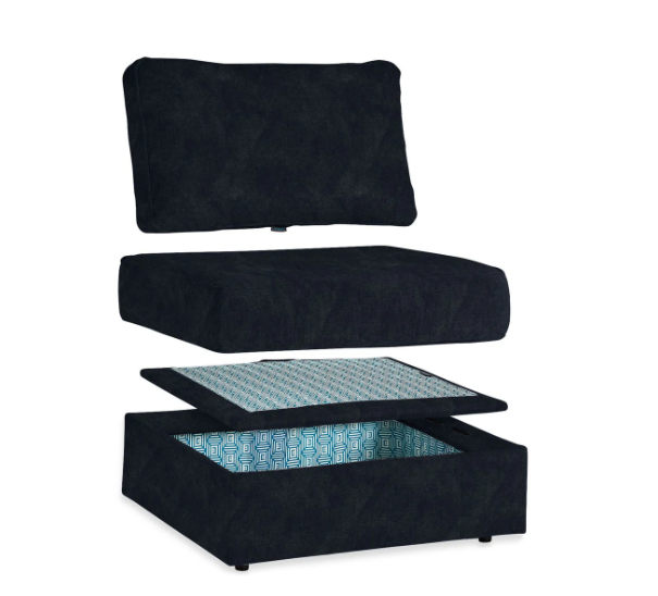 HG7570 Storage Seat Cover Set: Midnight Navy Corded Velvet
