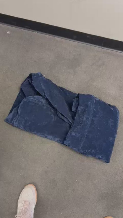 HJ0139 Deep Seat Cover Set: Sapphire Navy Corded Velvet