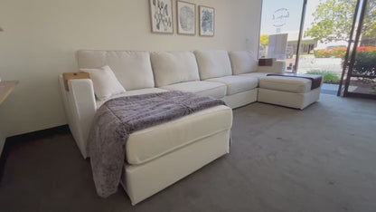 Coastal White Brushed Weave Sectional