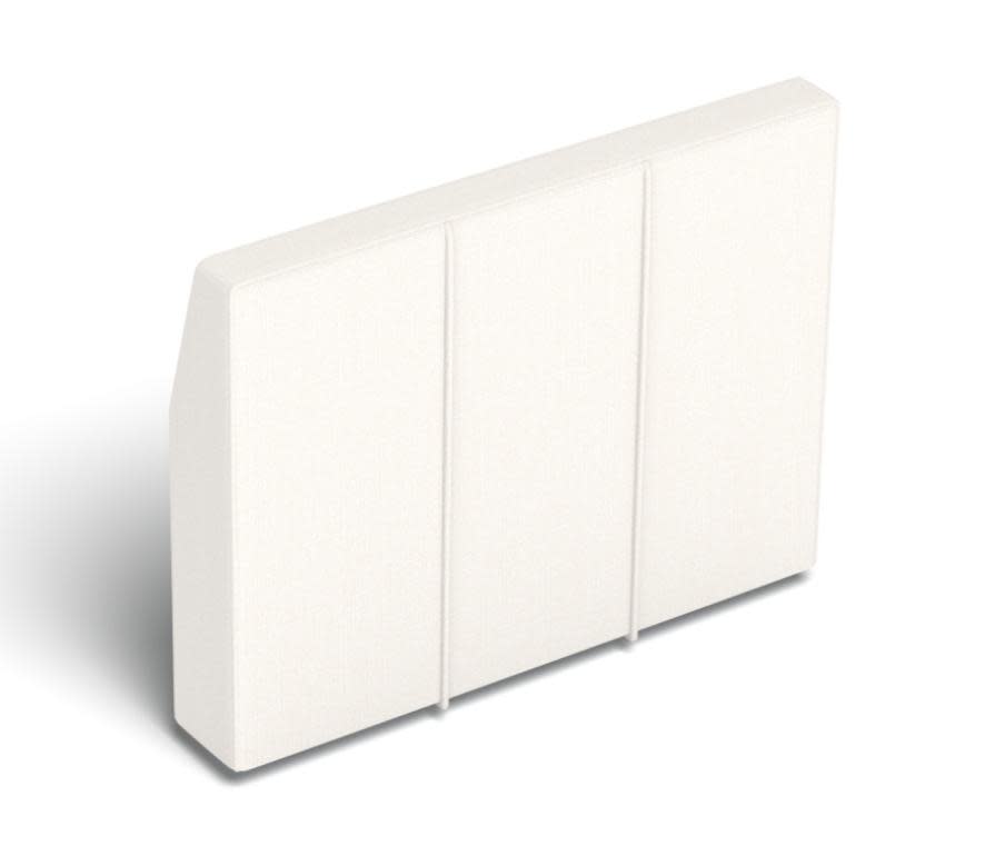 HM8444 Angled Side Cover: Coastal White Brushed Weave