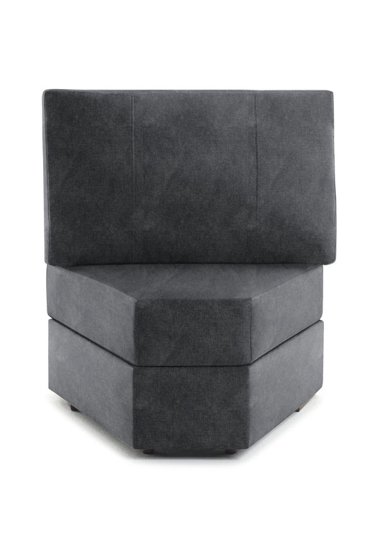 HW1406	Wedge Seat Cover Set: Charcoal Grey Corded Velvet
